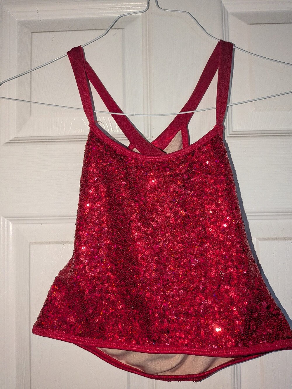 Red Sequin Tank Top